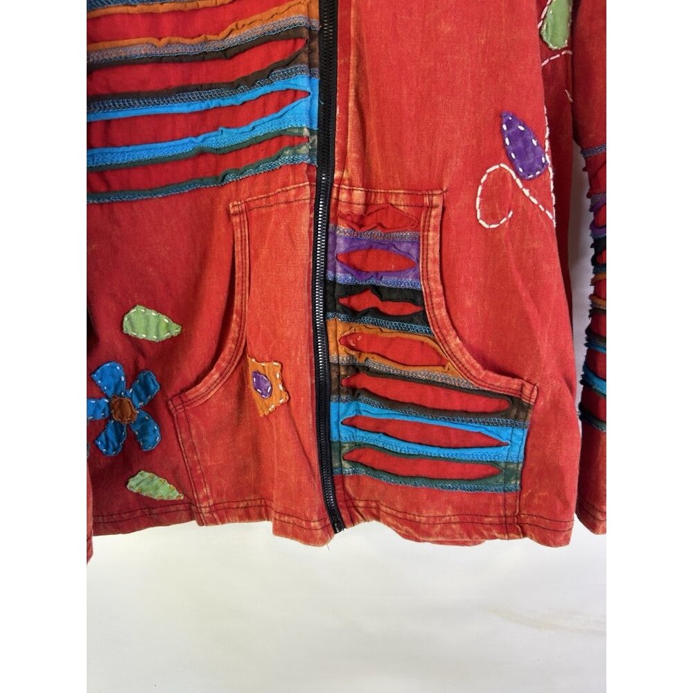 Rising International Rainbow Patchwork Floral Swe… - image 2